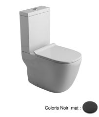Bloc wc complet réservoir bas WILD - WWL3013 Noir  mat