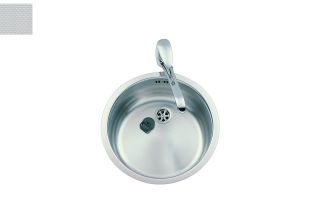 Cuve ronde Inox nid d'abeille - Cuve rond Luisina 1 bac coloris Inox Nid d'abeille